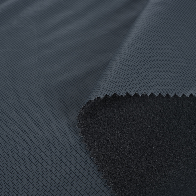 300t Polyester Pongee Flower Film Tpu Polar Fleece Fabric 592
